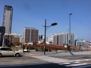 小倉中央商店街出口付近から見る常盤橋の画像