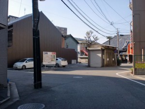 安国寺前の長崎街道左折地点の画像
