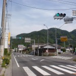 大坂峠入口のＴ字路（国道11号線）の画像