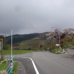 大野ヶ原のミルク園前の交差点の画像