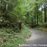 小峠にある三郎ガ岳の登山道入口