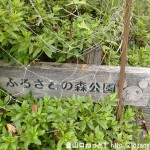 唐笠山の登山口となるふるさとの森公園の表示板