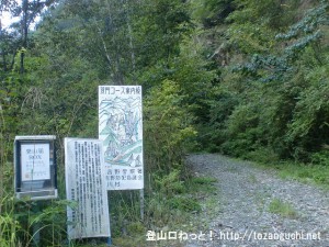 熊渡の登山口から見る弥山・八経ヶ岳への登山道の入口