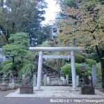鳩森八幡神社の千駄ヶ谷の富士塚の全体