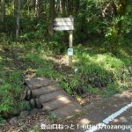 茶臼山の宝珠院口コースの入口