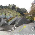 大縣神社の本殿奥の遊歩道入口