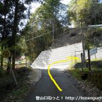呼間バス停から笹頭山の登山口に向かう途中の林道入口手前のＴ字路