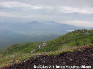 富士山の吉田ルートの六合目付近