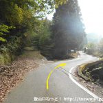 新田から千ヶ峰の水谷ルートの登山口に向かう途中の林道分岐