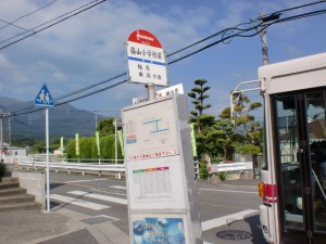 脇山小学校前バス停の画像