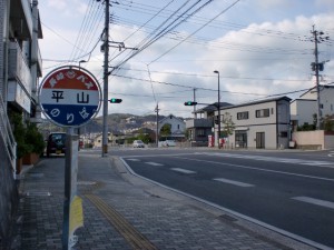 平山バス停の画像