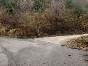 亀岳登山口入口（山端集落の上付近）の画像