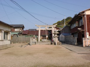 姫島神社の参道入口（一の鳥居）の画像