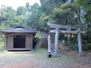 矢筈岳の祇園神社駐車場登山口の画像