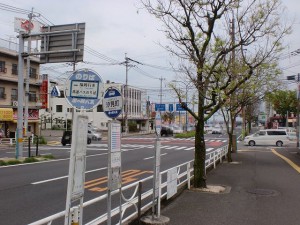 横断道路観光港入口バス停の画像