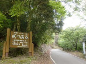 成川渓谷の入口（高月温泉入口）の画像