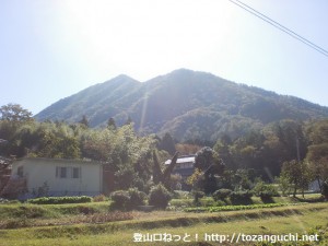 西側山麓の十倉地区から見る大船山
