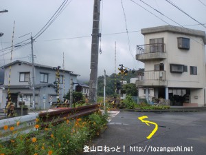 ＪＲ志和口駅南側の踏切前交差点