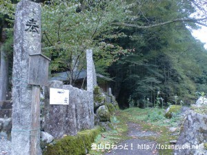 大又の笹野神社横に伸びる薊岳への登山道