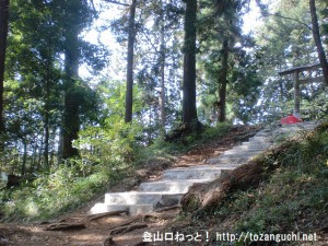 羽黒三田神社の本殿前の階段