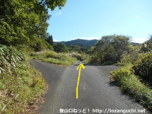 花知ヶ山の登山口に行く途中の紛らわしい分岐