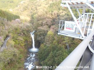 須津川渓谷橋から見下ろす大棚ノ滝